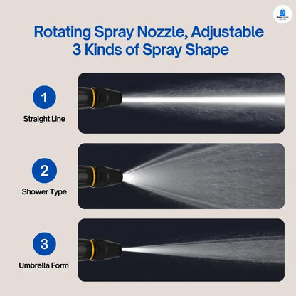 Water Pressure Nozzle Black Gold ABS 3 Spray