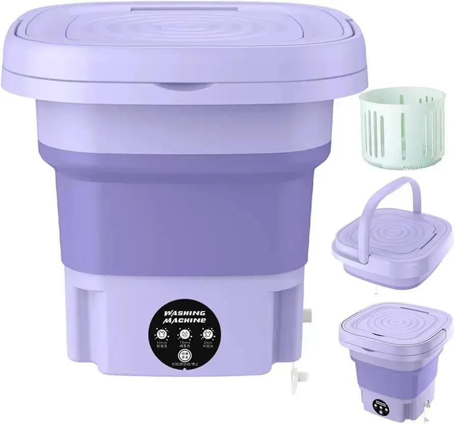 Portable Collapsible Washing Machine Lavender 3cm ABS