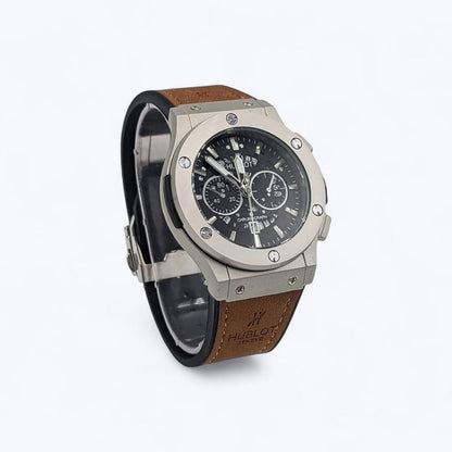 Luxury Stainless Steel Chronograph Wristwatch